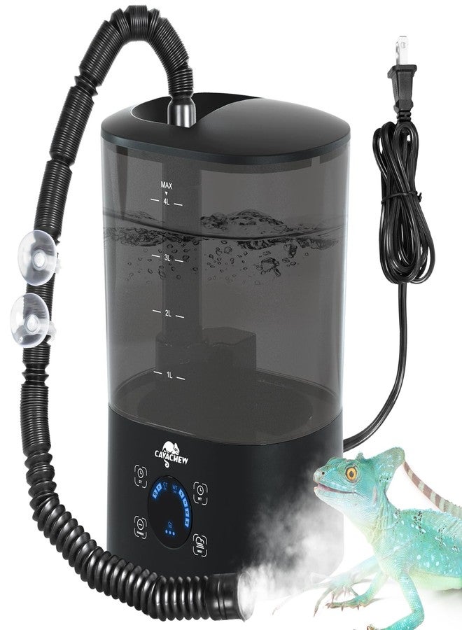 CAVACHEW 4L Reptile Humidifier Fogger Top Fill, Automatic Misting System for Reptiles, Adjustable Fogging, Leak-Proof, Timing Terrarium Mister Tank Humidifier for Snake Chameleon Frog Hermit Crab - Image 1